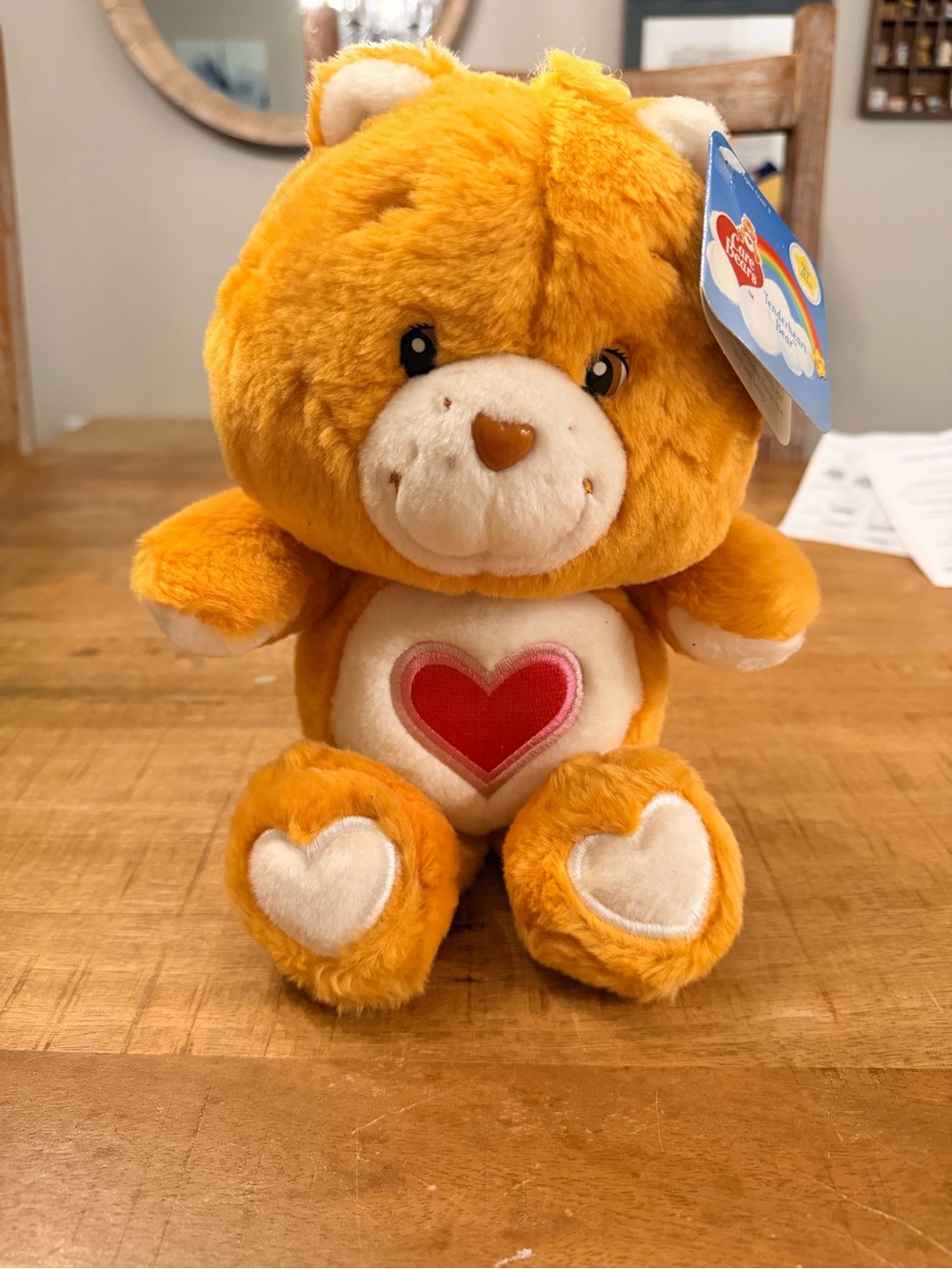 Vintage 2002 tender Heart Care bear brand new with tags plush stuffed animal toy